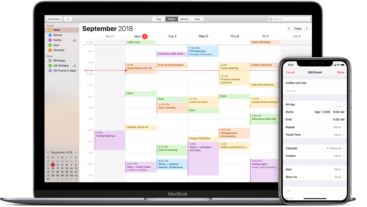 how to change colors on calendar for mac